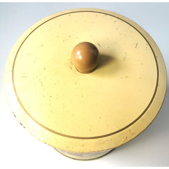 VINTAGE Kate Greenaway Collection Tin Pail Moisture Control Lid U.K. Patent - Picture 4 of 10